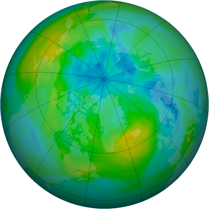 Arctic ozone map for 26 September 1979